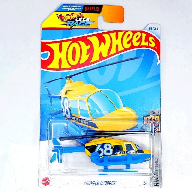 Hot Wheels Propper Chopper Helikopter Kuning - H2024