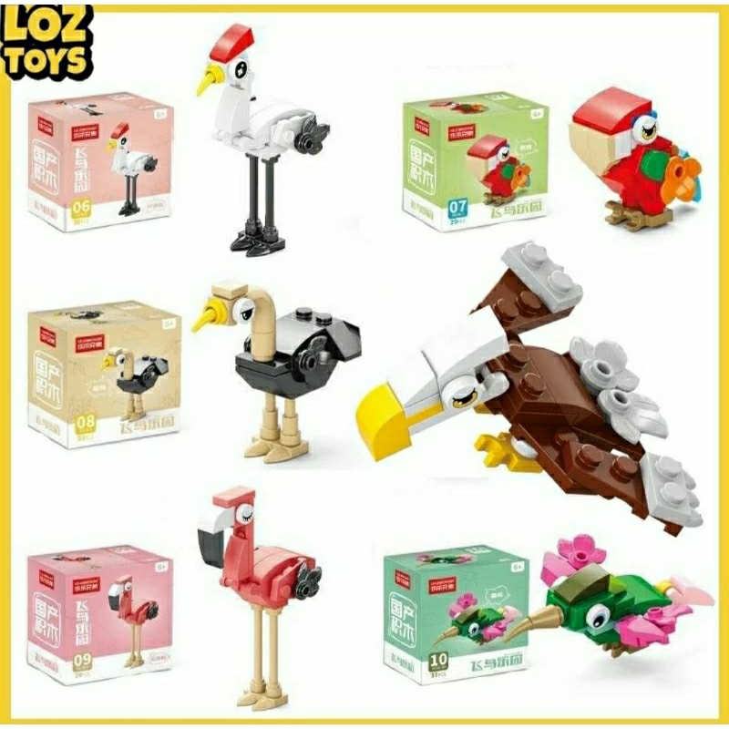 Mainan Balok Susun Aneka Macam Burung / Bird Brick