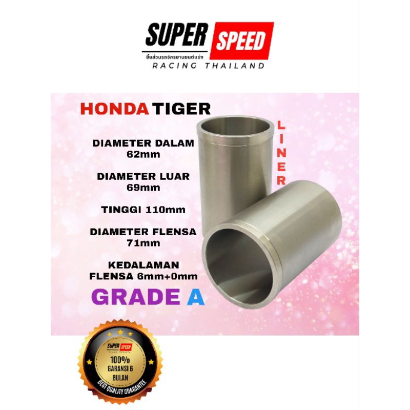 Cylinder Liner Seher Motor Tiger Honda