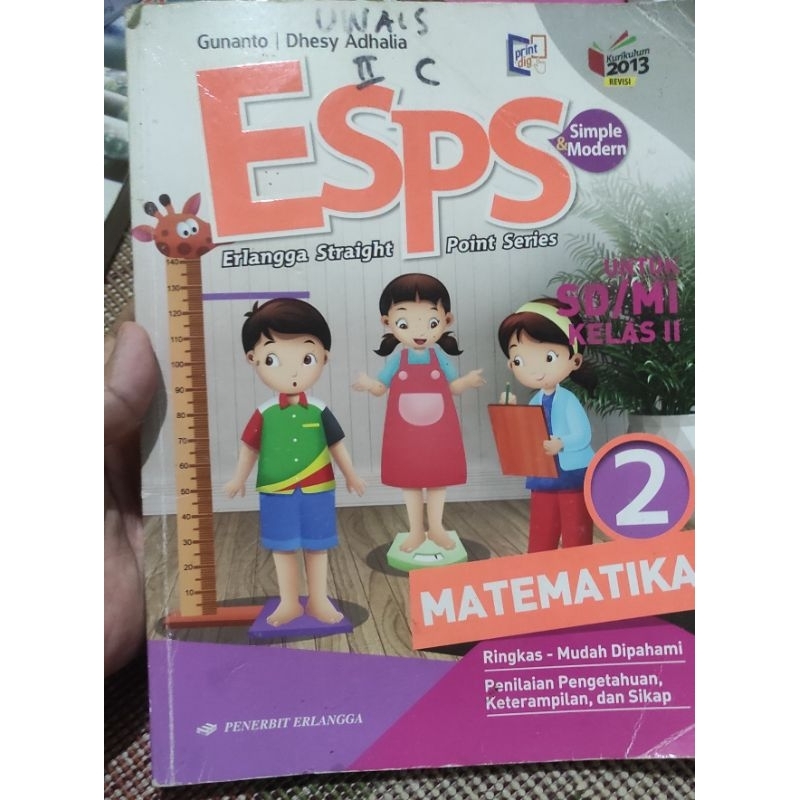 preloved buku ESPS matematika kelas 2 SD, penerbit erlangga