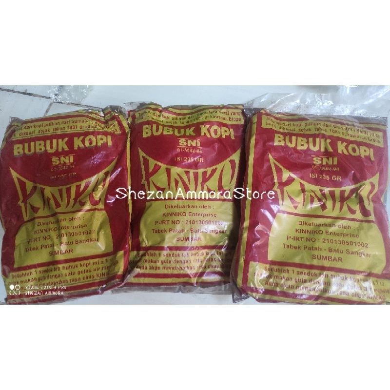 Bubuk KOPI KINIKO 235 Gr / ORIGINAL TABEK PATAH / KOPI URANG AWAK / KOPI ROBUSTA