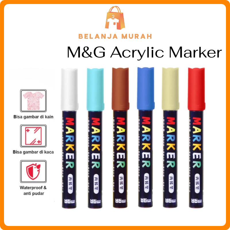 

BEM - ATK010 SPIDOL ACRYLIC MARKER PEN / ACRYLIC PEN / SPIDOL AKRILIK MARKER / PAINT MARKER MULITUFUNGSI / PEN CAT SPIDOL AKRILIK