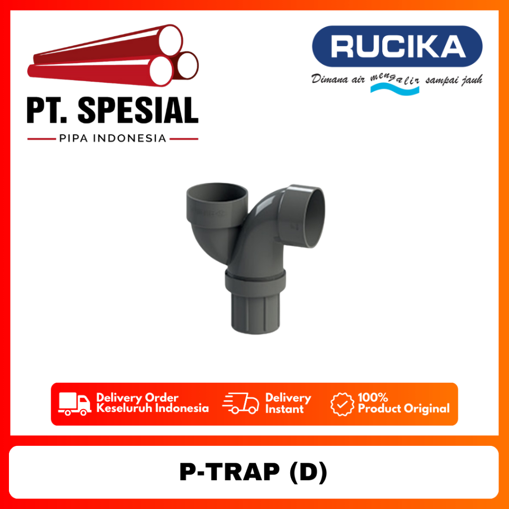 P-Trap D 3 Inch PVC Rucika / P Trap PVC D Rucika / P-Trap D Rucika / P Trap - 08
