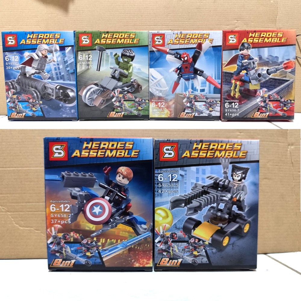 SY Bricks - Brick figure super heroes Heroes Assemble SY658 - Brick figure murah super heroes dengan
