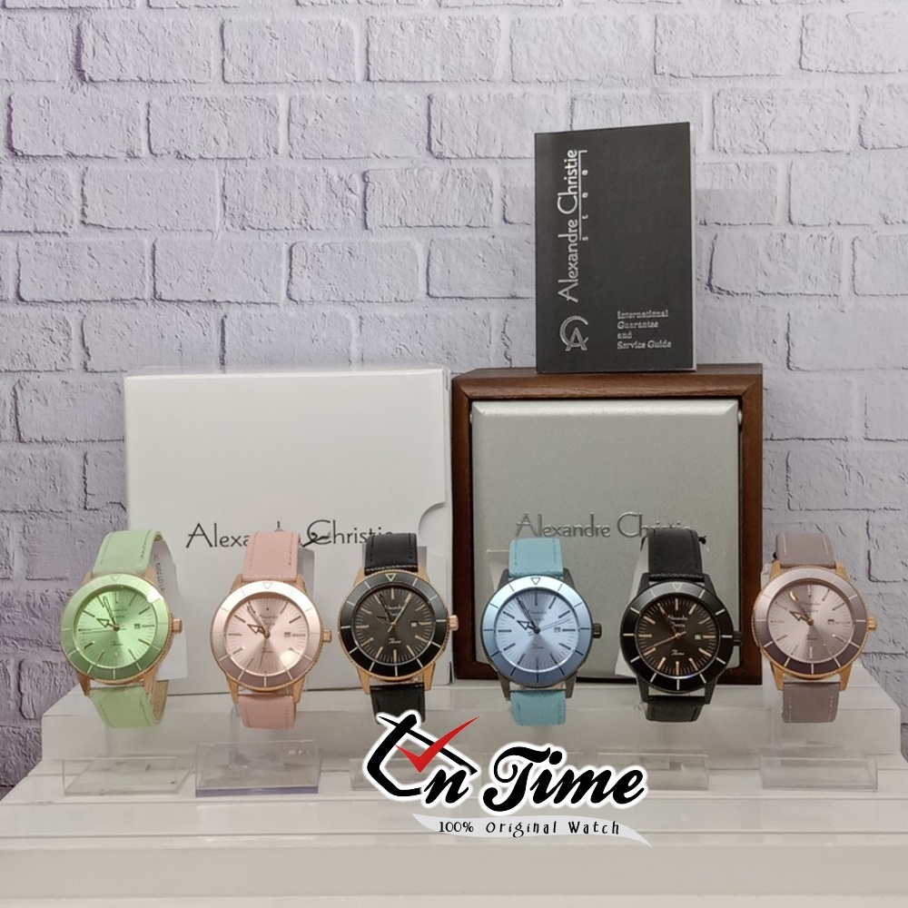 Alexandre Christie AC 5002 LD Kulit Jam Tangan Wanita Original