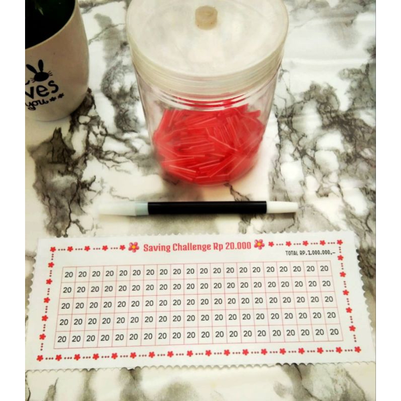 Toples Nabung Jar Menabung Saving Challenge
