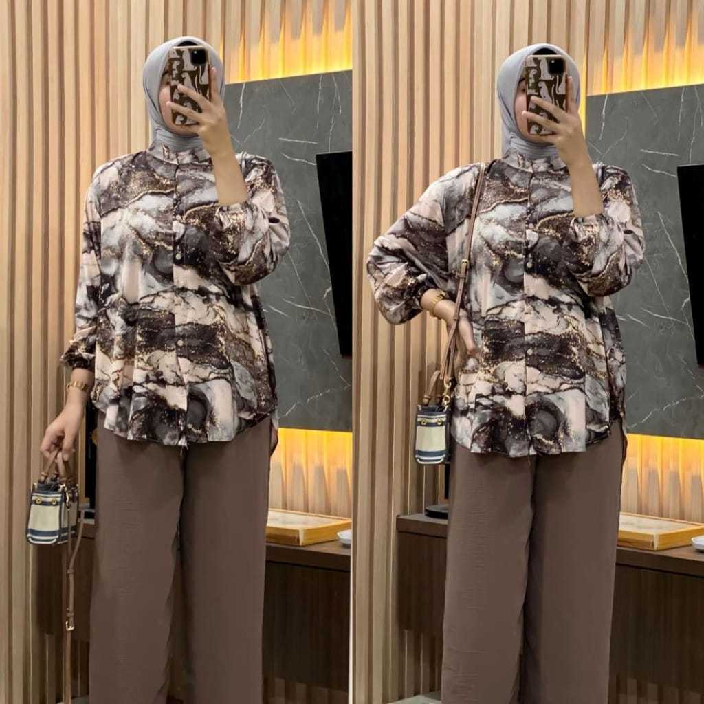 DIVA ONE SET RAYON DIAMOND PREMIUM | SETELAN KULOT KRINKEL | ONE SET TERBARU | SETELAN WANITA HIJAB 