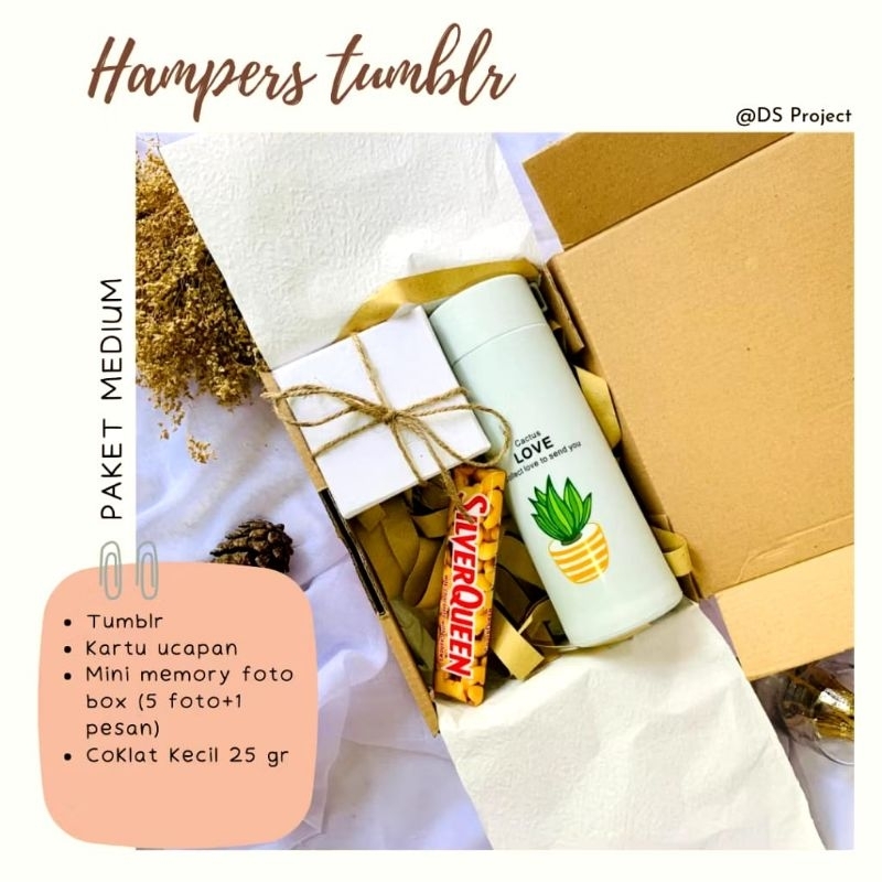 

HAMPERS BOTOL TUMBLR/KADO ULANG TAHUN/HAMPERS HADIAH/KADO COWOK CEWEK