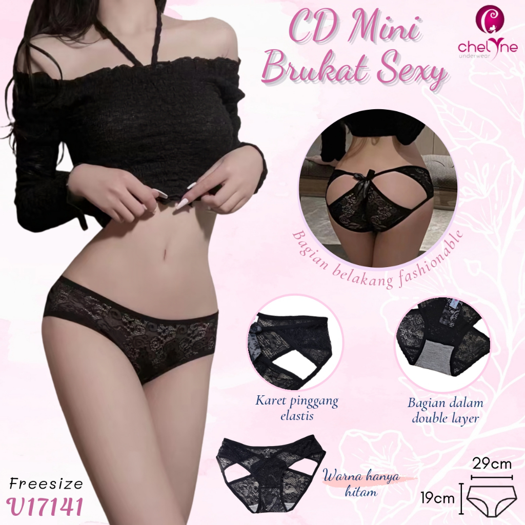 Chelyne CD Mini Wanita / V6808 / V17141 Bahan Full Lace Brukat Sexy
