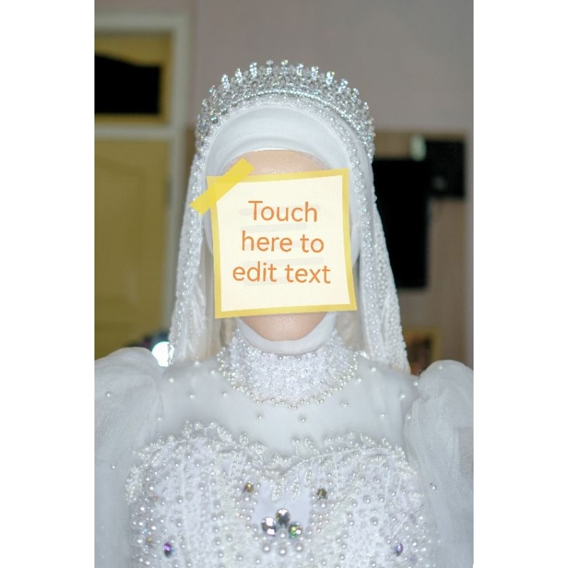preloved dress gaun pengantin putih hijab mewah anggun murah/ gaun pengantin putih hijab preloved