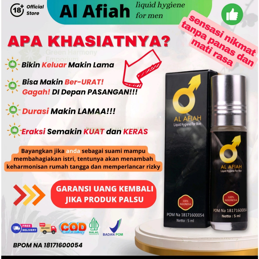 AL AFIAH Ori 100% | Melawan Lemah Syahwat | Obat Kuat Pria Tahan Lama | Tidak Panas