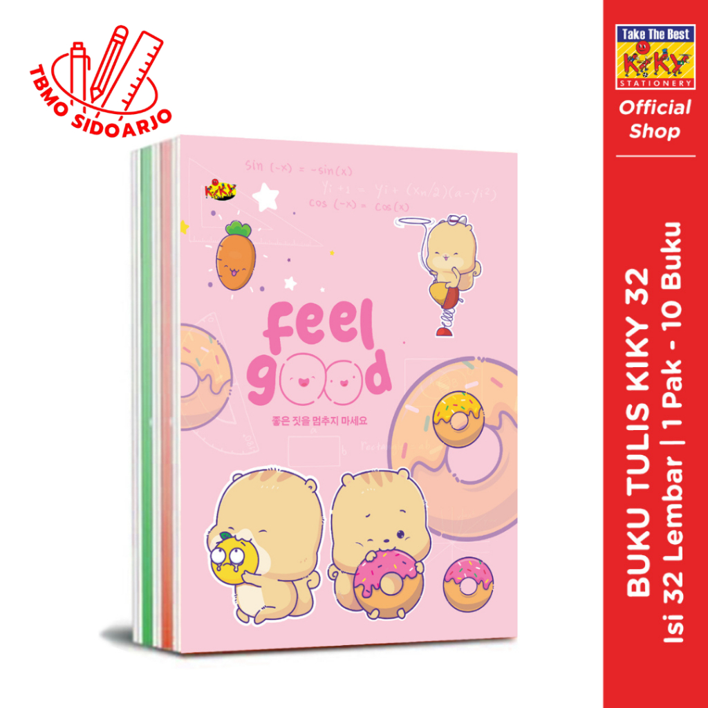 

TBMO Buku Tulis Kiky 32 BT 32 Polos Per Pack Isi 10