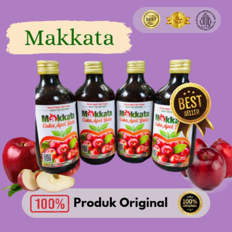 

Natural Apple Cider Vinegar With The Mother "MAKKATA Cuka Apel " Isi bersih 330 ml