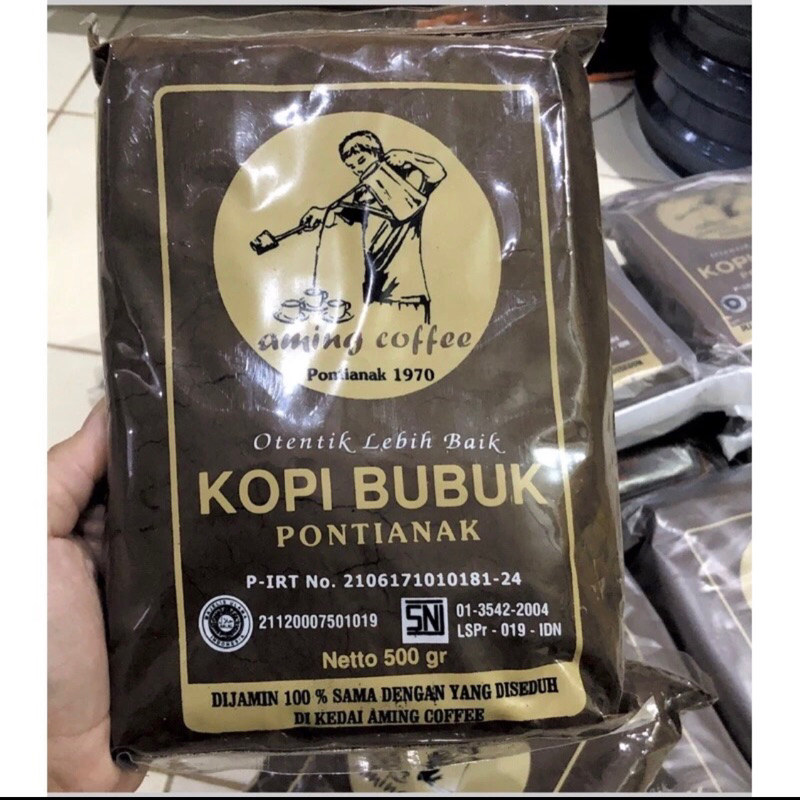 

kopi bubuk hitam aming legendaris asli khas pontianak 500g&1000gr