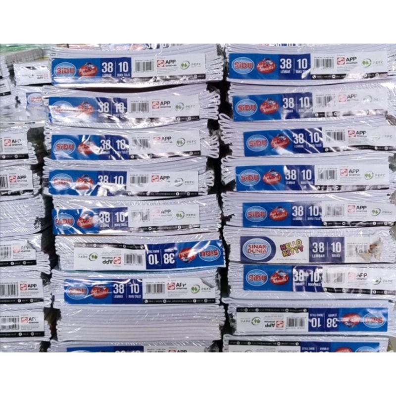 

Buku Tulis Sinar Dunia isi 38 Lembar (10pcs per pack) Buku Tulis Murah