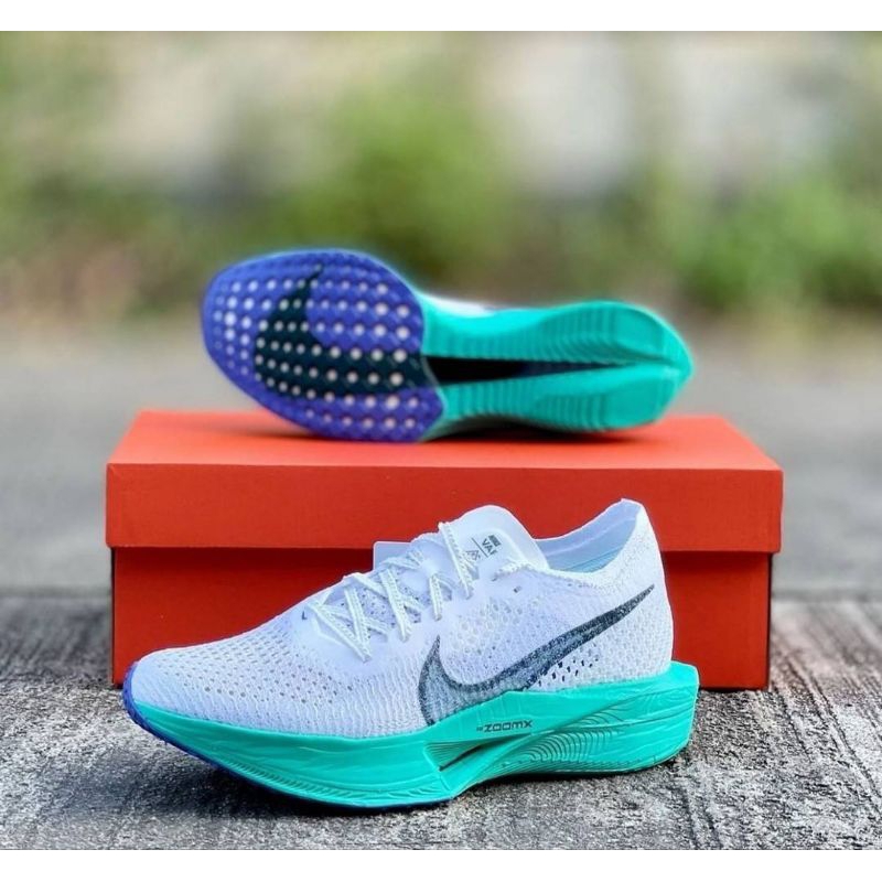 SEPATU NIKE ZOOMX VAPORFLY NEXT% 3 WHITE TURQOISE PREMIUM ORIGINAL