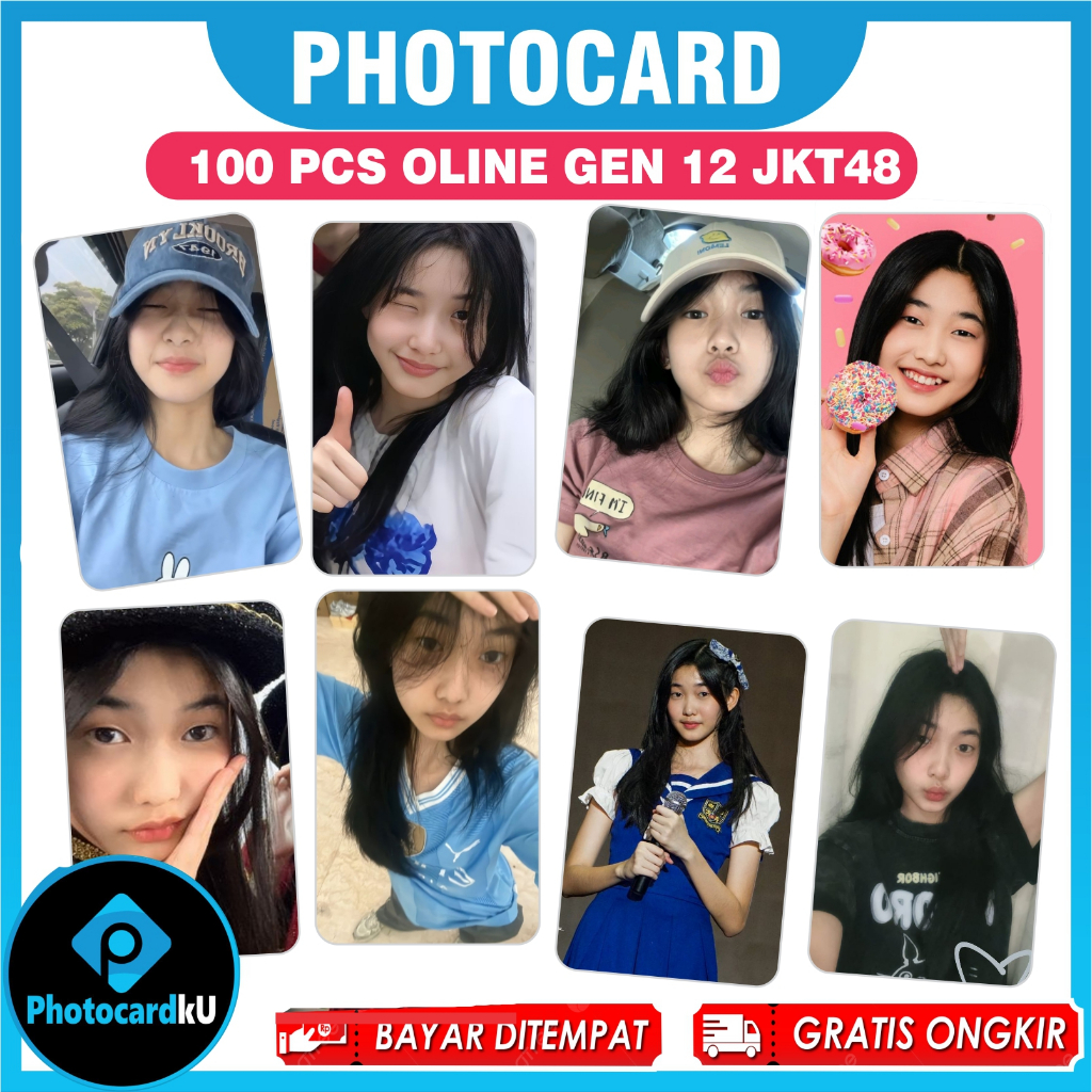 Photocard oline jkt48 100 pcs Bonus Gantungan Kunci - Photocardku