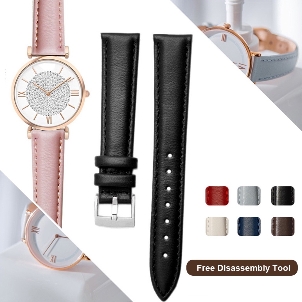 KODE J73N BIDEN Tali Kulit Jam Original Wanita Genuine Leather 12mm14mm16mm18mm Alat Gratis