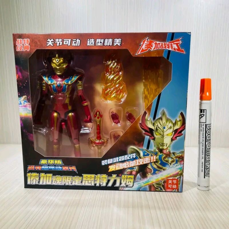 mainan action figureshf Ultraman Taiga tri strium rainbowshfiguarts recasttinggi sekitar 6 inchartik