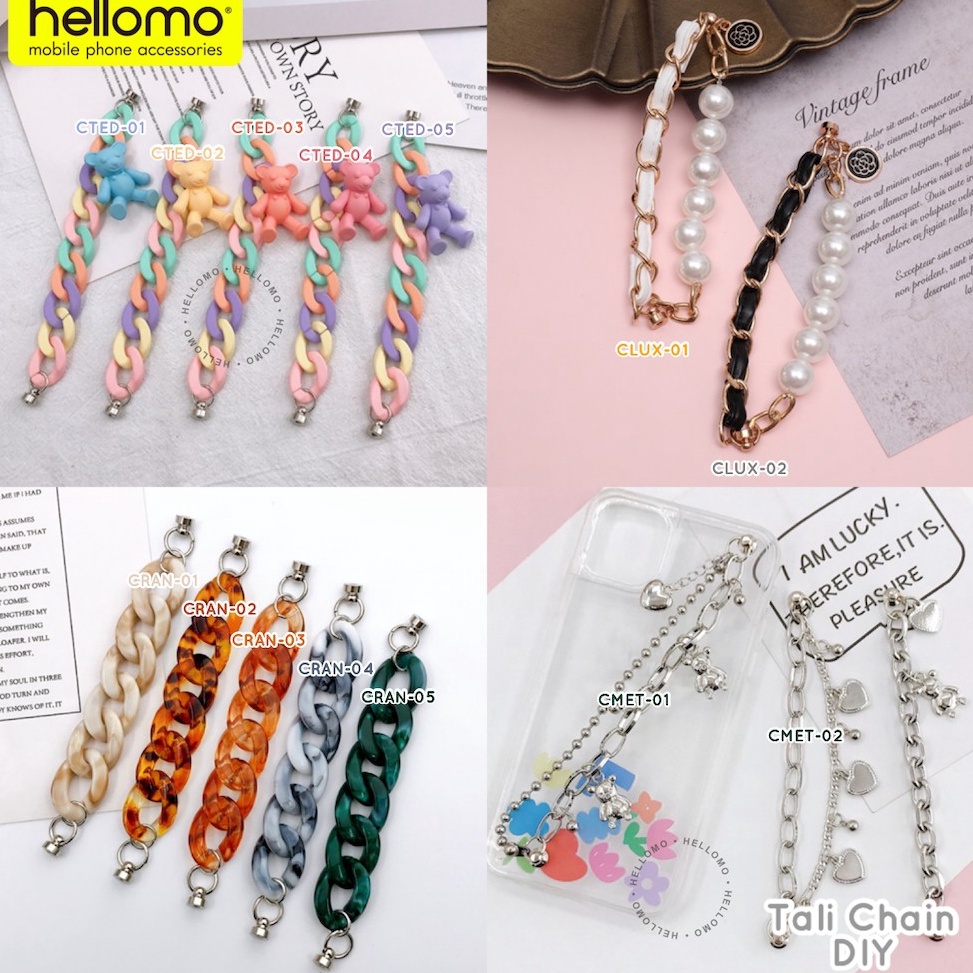 NEW PROMO Manik Manik DIY Tali Chain Strap Hp Korean Style Korea Grip Case Chain