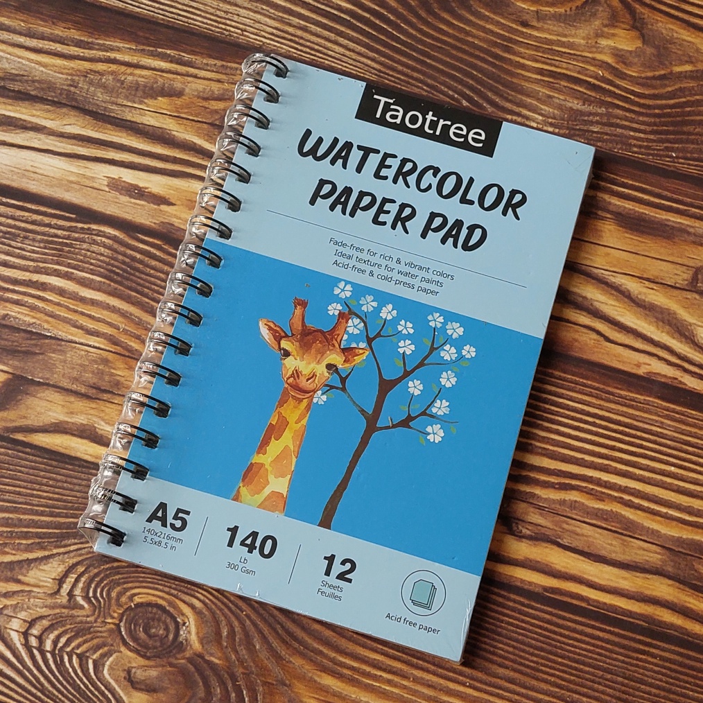 

WOW TaoTree Wired Watercolor Paper Pad A5 Buku Spiral Watercolor Paper 3 gsm