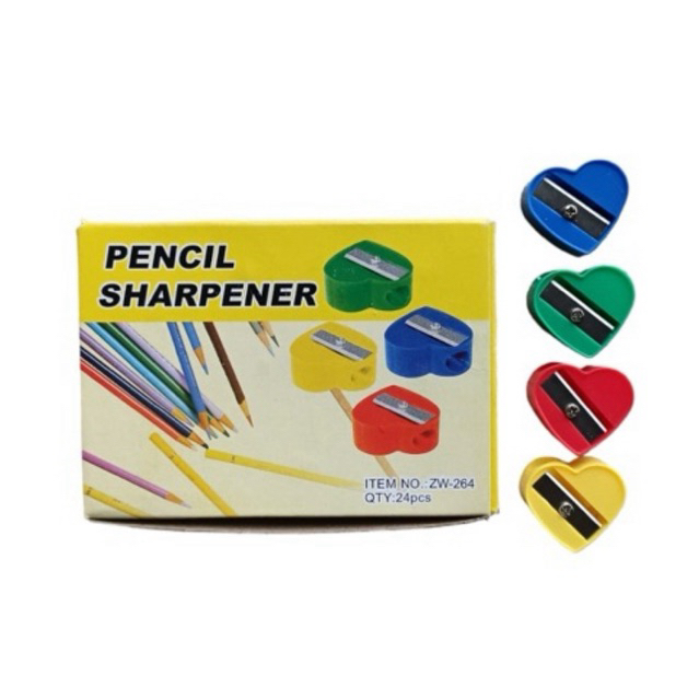 

24 PCS SERUTAN LOVE WARNA RAUTAN HATI PERUNCING PENSIL