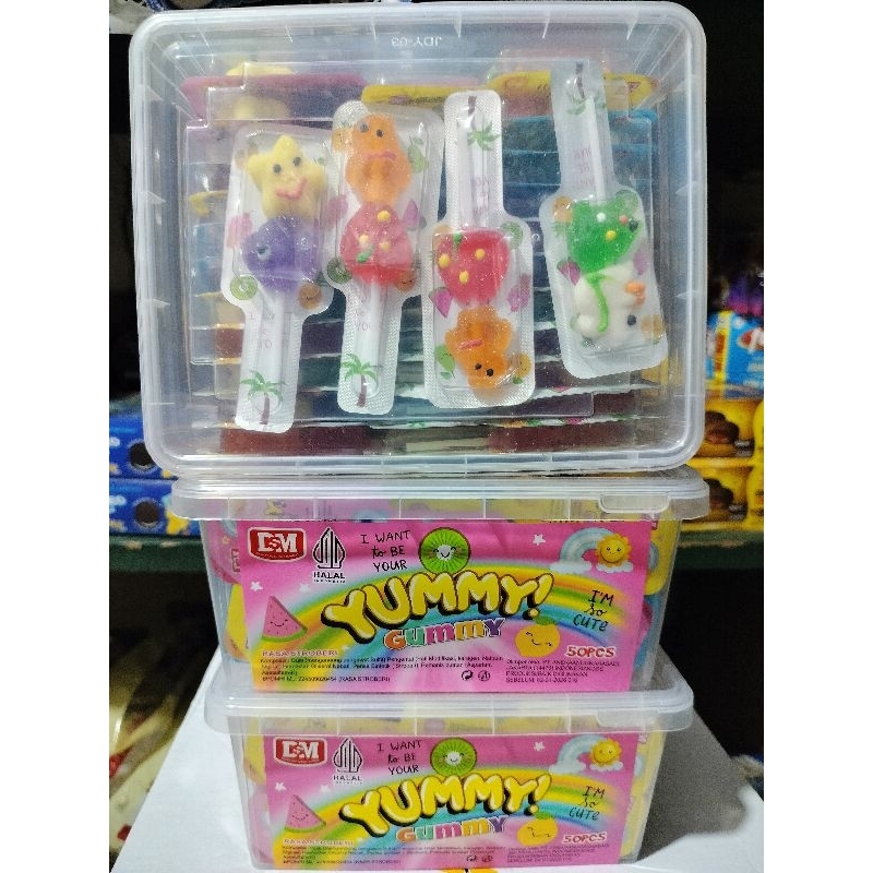 

Permen Lunak Yummy Gummy Toples (Isi 50 Pcs)