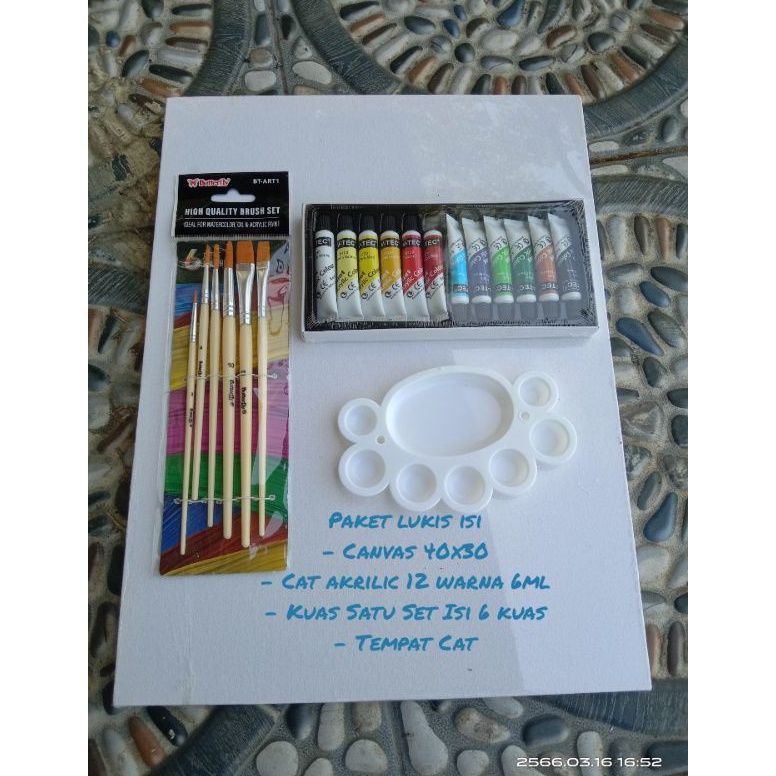 

Paket Lukis canvas cat acrilik kanvas akrilik g H8H7