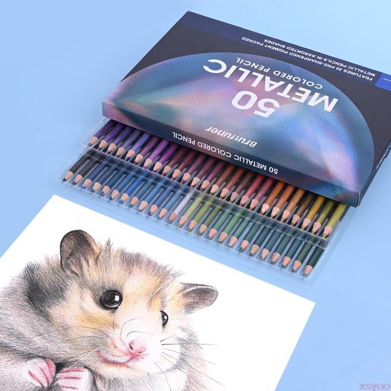 

TERDAHSYAT Pensil Warna Brutfuner 5 Metallic Colored Pencil New Edition