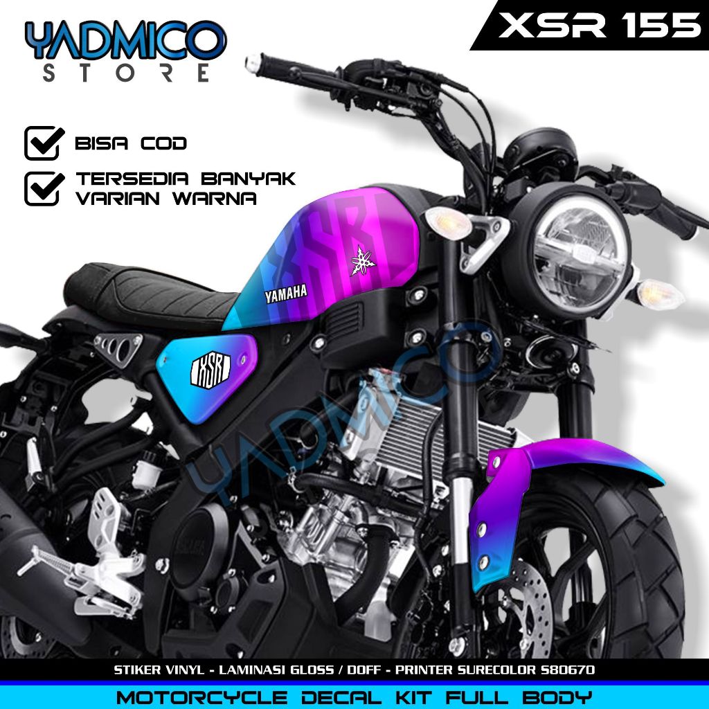 Decal XSR 155 Full Body / Stiker Motor XSR 155 Fullbody / Dekal XSR 155 / Striping XSR 155 Full Body