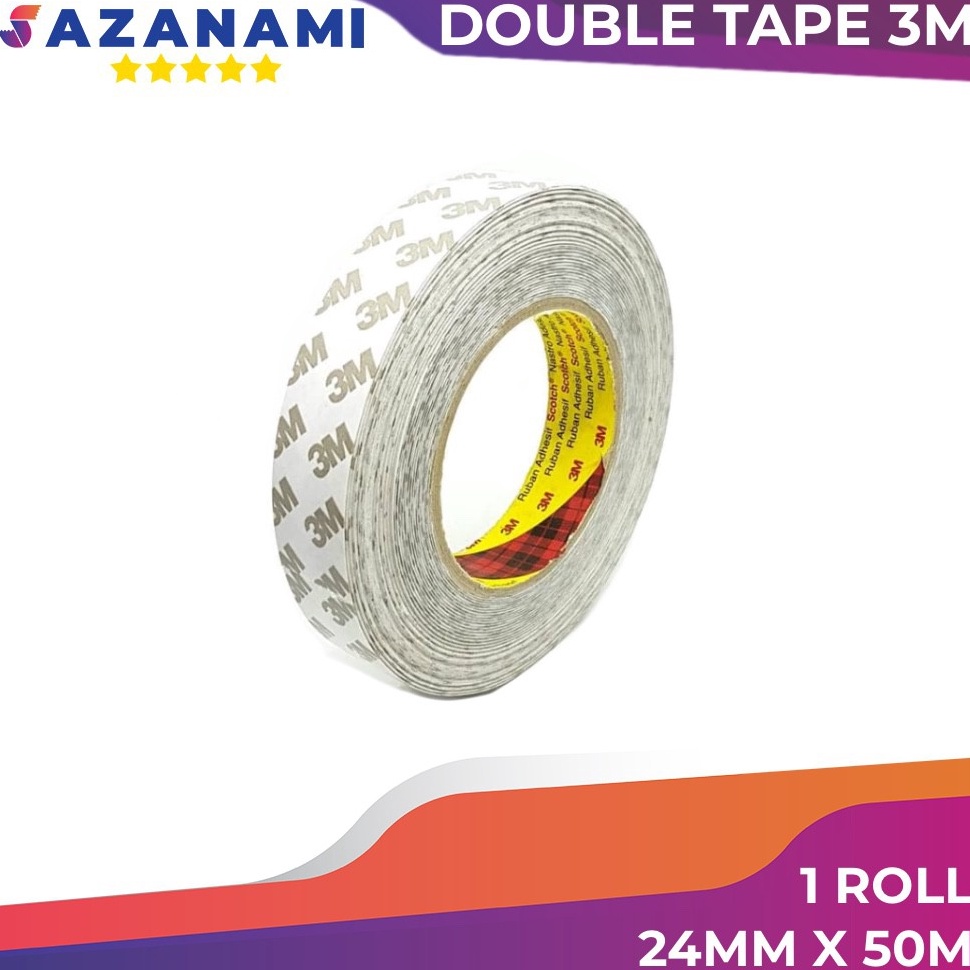 

DOUBLE TAPE 3M 1 INCH 24 MMM x 5M DOUBLETAPE ACRYLIC TISSUE TIPIS v B1L7