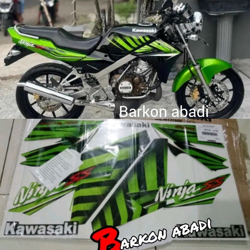 striping stiker Montor NINJA SS ZEBRA warna hijau 2014