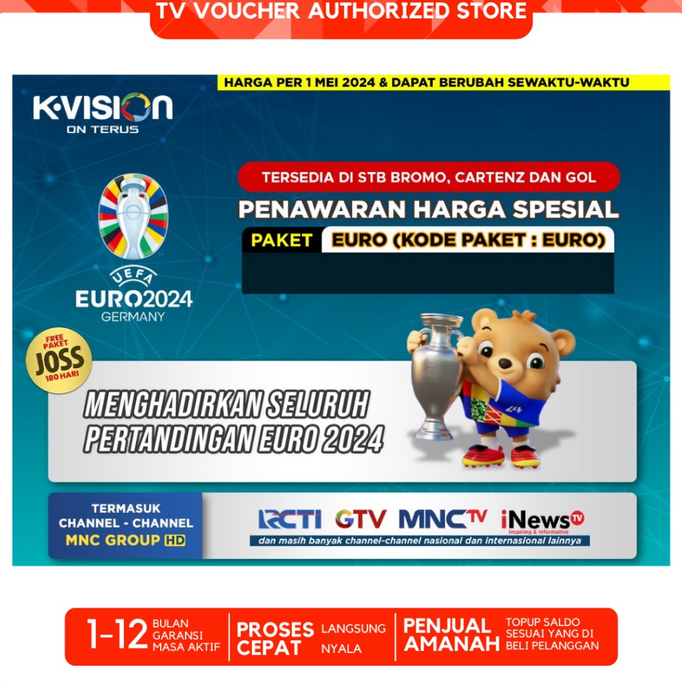 Voucher Paket Kvision EUFA EURO GERMANY 224 K VISION g W1N4