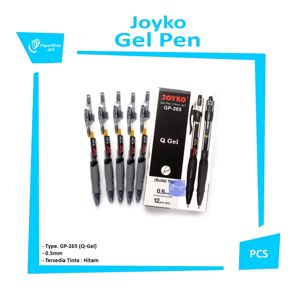 

JOYKO Pulpen GelPen GP265 5mm Lusin k Y6M7