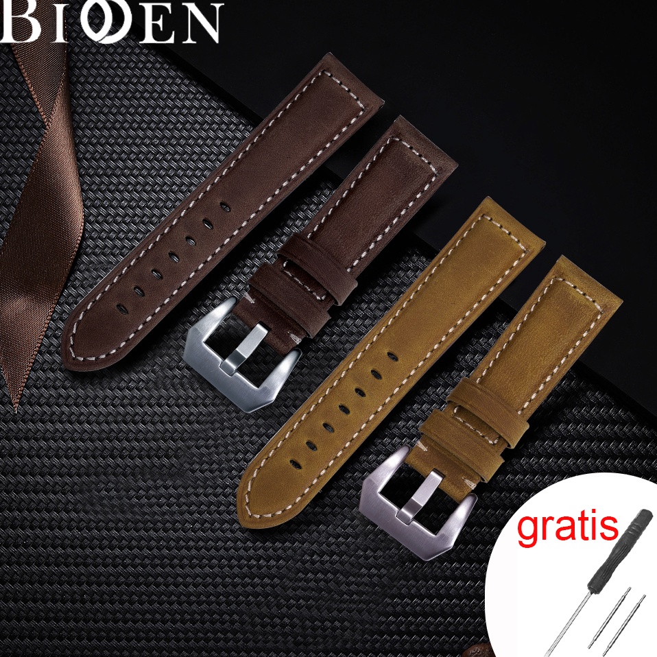 KODE X35F BIDEN Tali Jam Tangan Pria Mode Santai 2mm22mm24mm Tali Kulit