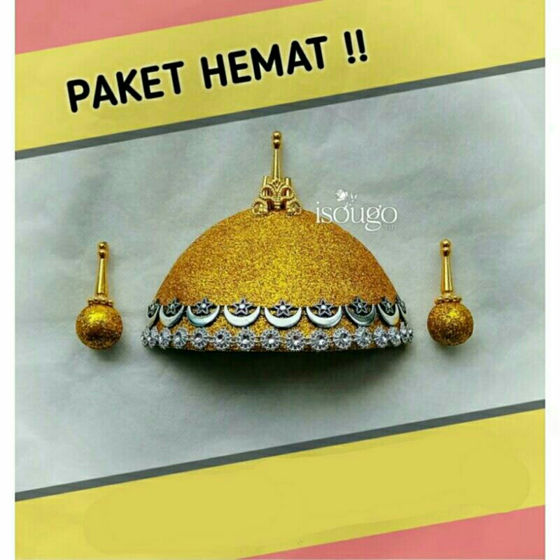 Kubah Emas Masjid Terbang Bahan Mahar | Replika Kubah Emas | Ready Stok
