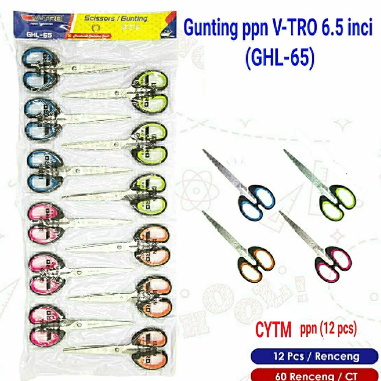 

Gunting EML65 ukuran sedang gagang bulat besar harga perlusin o V2R7