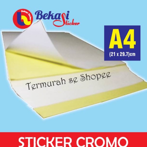 

Stiker cromo glossyanti air A4 1 pak 1 lembar f A6R8