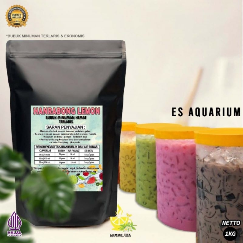 

Minuman Bubuk instan AQUARIUM JERUK PERAS 1000gr Halal Bpom