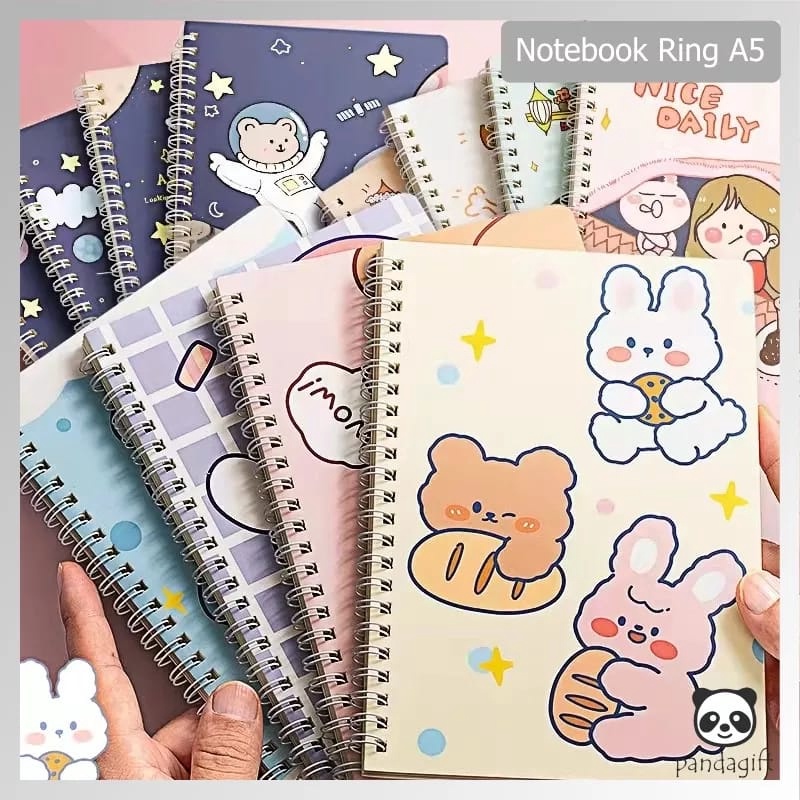 

KHUSUS HM14 Buku Tulis Ring A5 Notebook Ring A5 isi 6 Lembar Buku Catatan Buku Tulis Motif