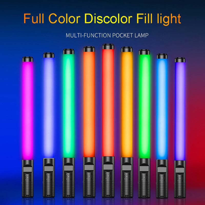 HA Lampu RGBW Fill Light Stick Lamp LED RGB Cahaya Handheld Terang Sinar Fotografer Profesional