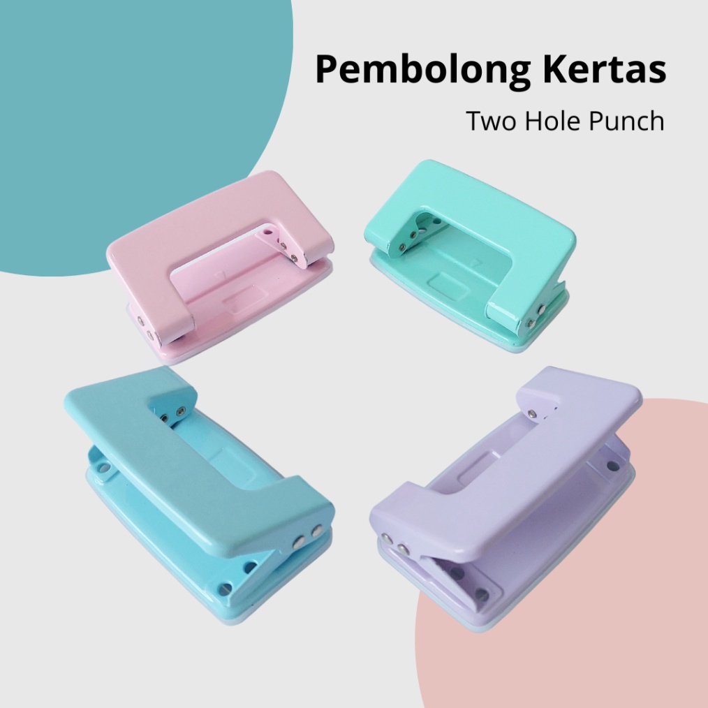 

HEBOH Pembolong Pelubang Punch Hole 2 Lubang warna Macaron