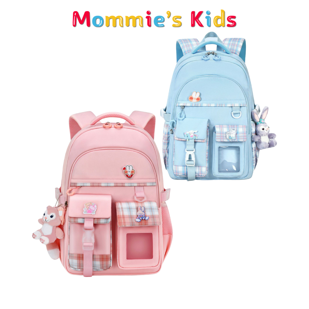 Tas Ransel Sekolah Anak Perempuan/ Tas Impor Fashion Korea/ Tas Anti Air dan Ringan MK506
