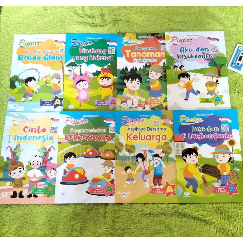 BUKU SATU PAKET ISI 8 TK DAN PAUD A PINTAR BERMAIN DENGAN BENDA ALAM BINTANG YANG KUKENAL MENGENAL T