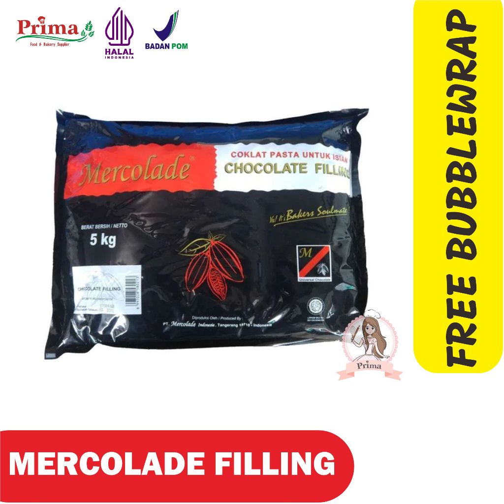 

Mercolade choco filling 5kg - Coklat filling - Coklat pasta
