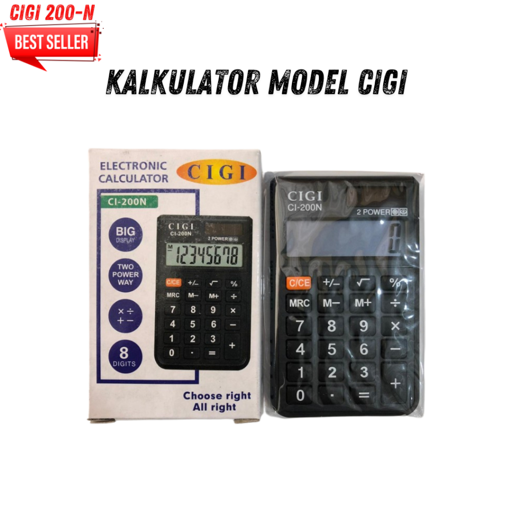 

Kalkulator pocket 8 digit / Calculator cigi 200n / Kalkulator mini + dompet / Cod