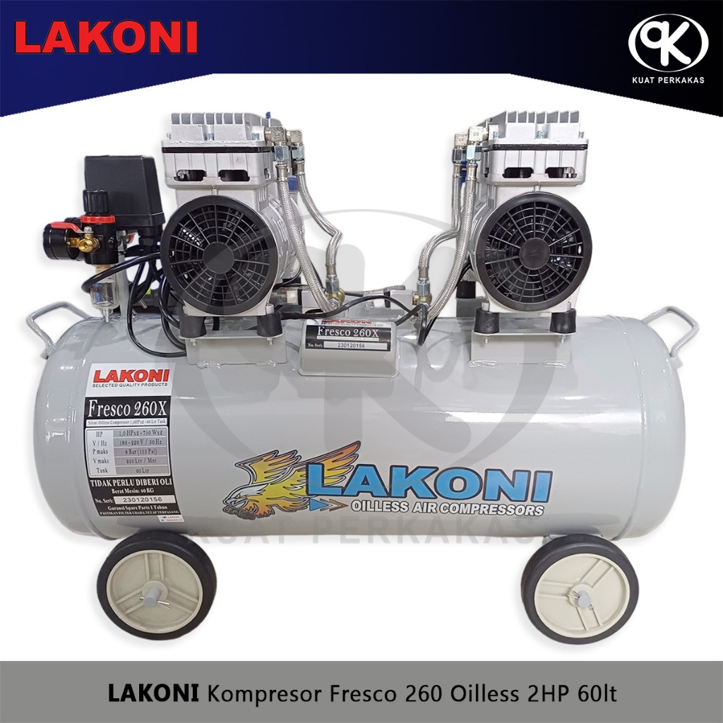 LAKONI kompresor Fresco 260 oilless 2HP 60lt