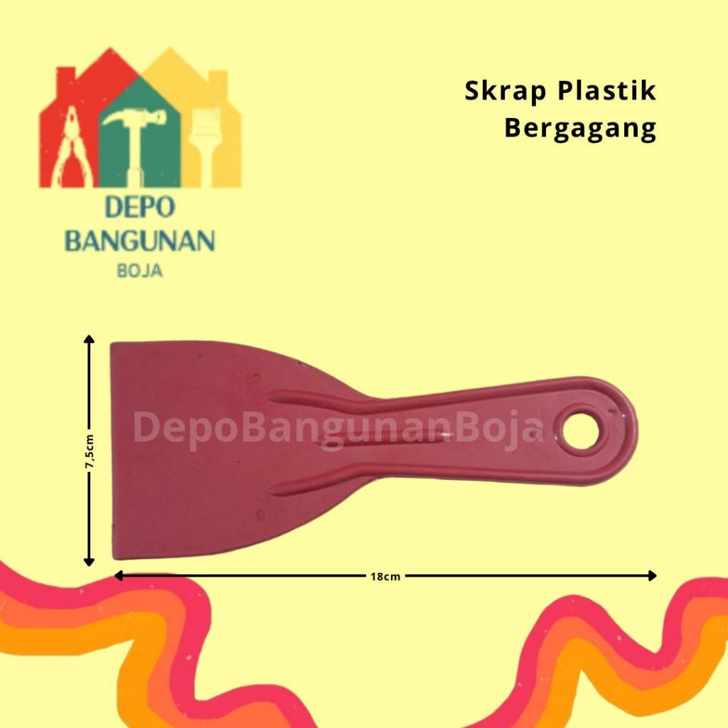 19.12 Skrap Plastik Gagang / Skrap PVC / Kape Plastik / Scrapper