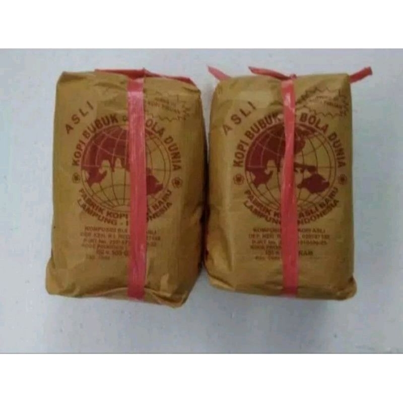

kopi bubuk bola dunia, netto 500 gram