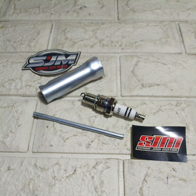 kunci busi dan busi ninja 2 tak r ss SET